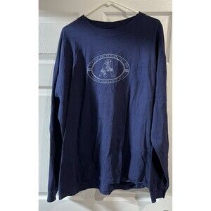 Reebok Vintage NFL New England Patriots Size XL Tall Navy Blue Long Sleeve Shirt